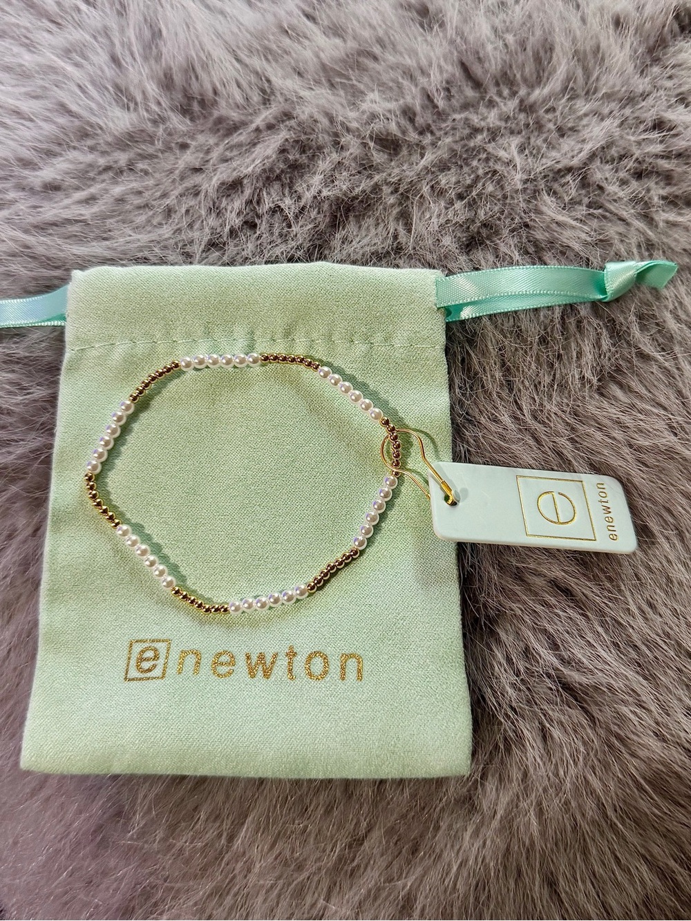 enewton Gold Bead & Pearl Bracelet New